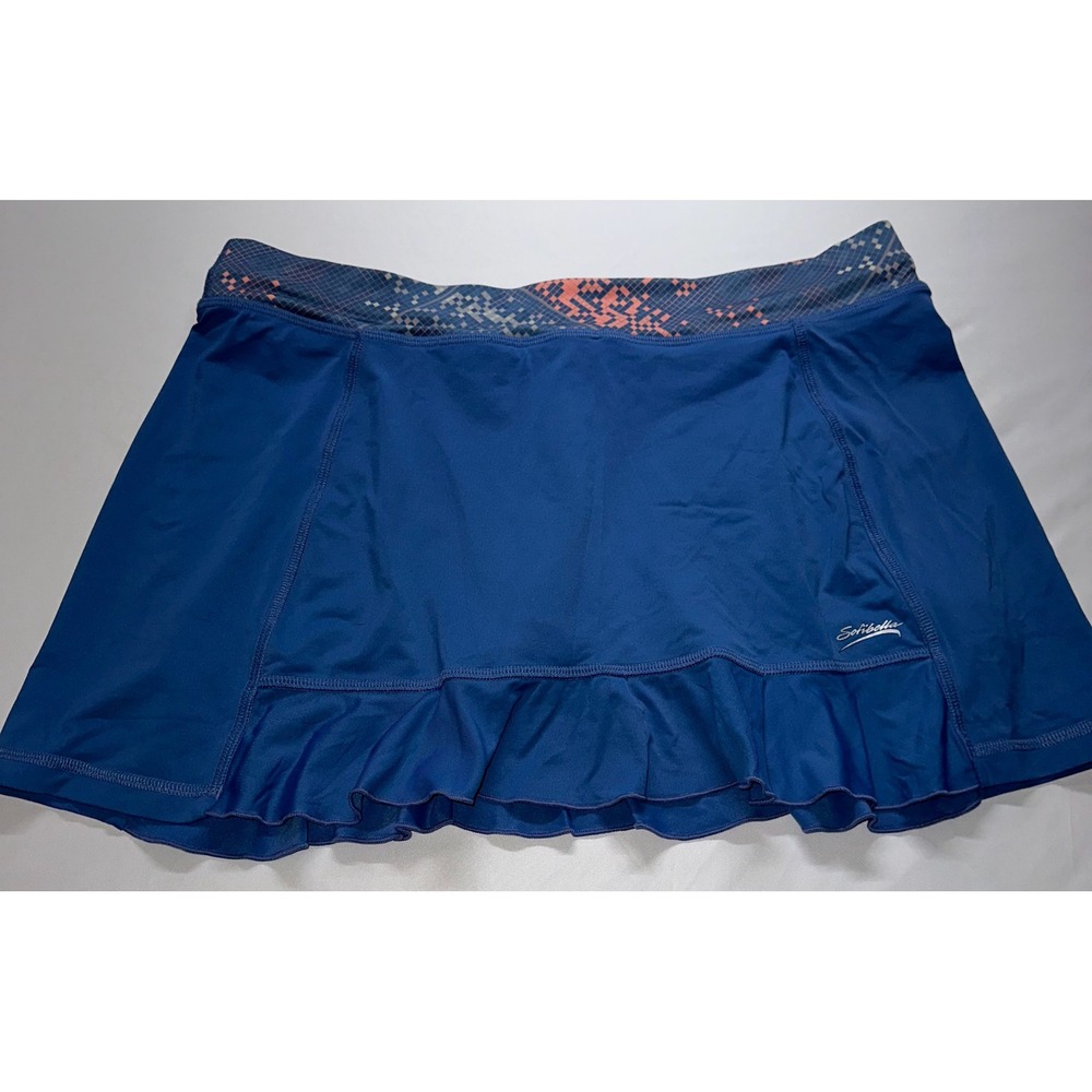 Sofibella Tennis Skort Women Size Medium Blue Ruffle Athletic Skirt Tennis *READ